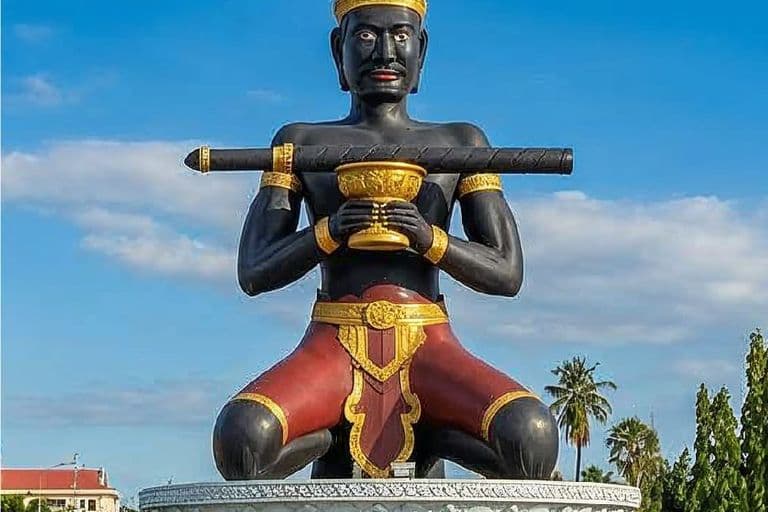 Ta Dambang statue, the landmark of Battambang province, Cambodia